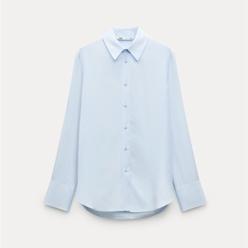 Zara STRAIGHT CUT FLUID SHIRT